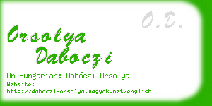 orsolya daboczi business card